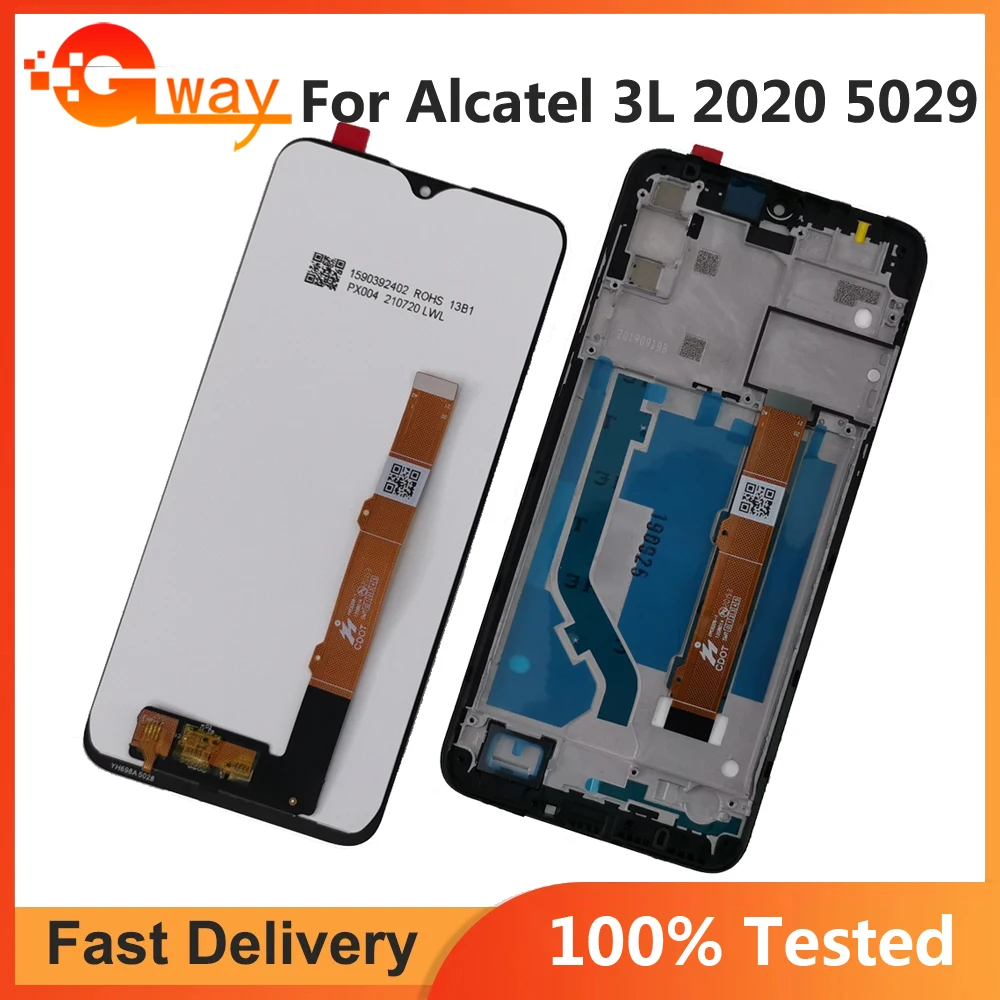 

For ALCATEL 3L 2020 LCD Display With Frame Panel Digitizer Assembly Repair Replacement Parts 5029Y 5029D 5029 LCD Screen