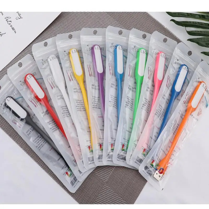 10 Color Portable 5V LED Reading Lamp Mini Book Light For Power Bank Laptop Computer Foldable Camping Night Lights Table Lamps