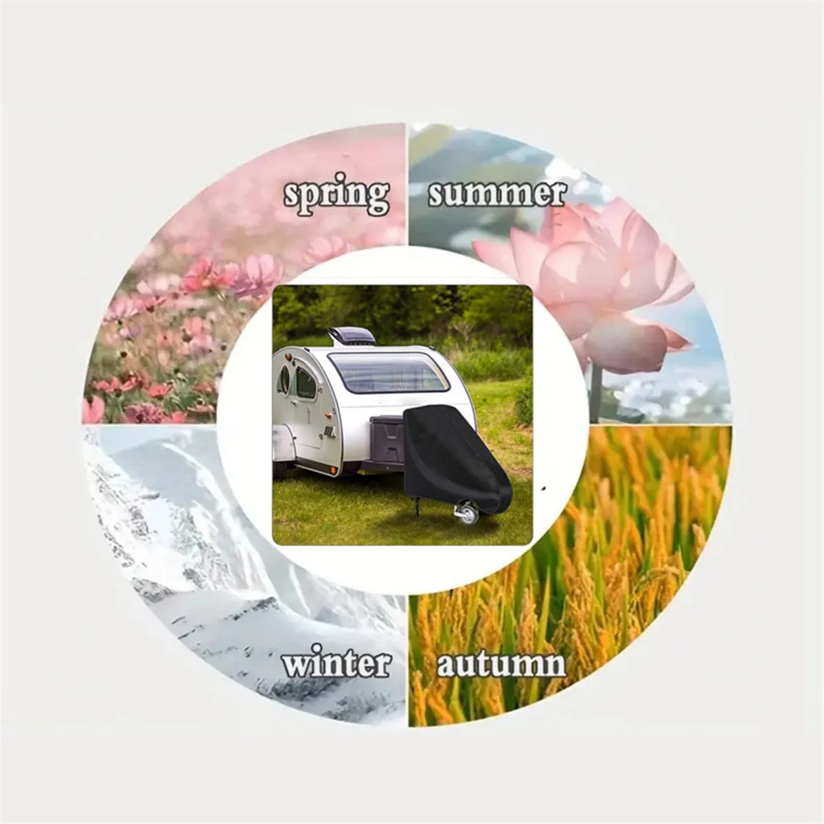 RV Caravan Trailer Hitch Cover Towing Hitch Oxford ผ้ากันฝุ่นฝนหิมะป้องกัน Hitch Cover