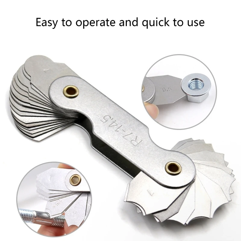 Radius- Fillet-Gauge Set Concave Convex Arc Measuring Tool for Die Makers Check