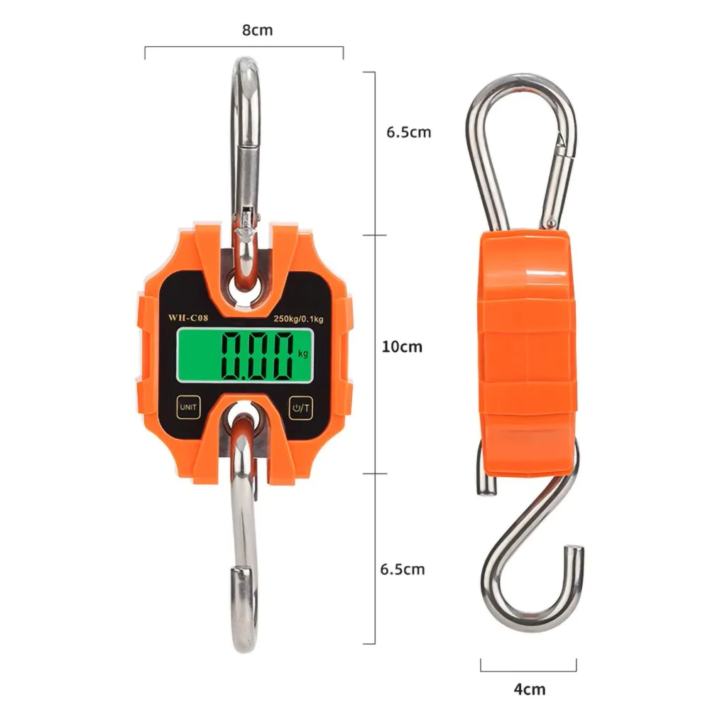

Portable Digital Hanging Scale 250KG Stainless Steel Electronic Scale Weighing Tools