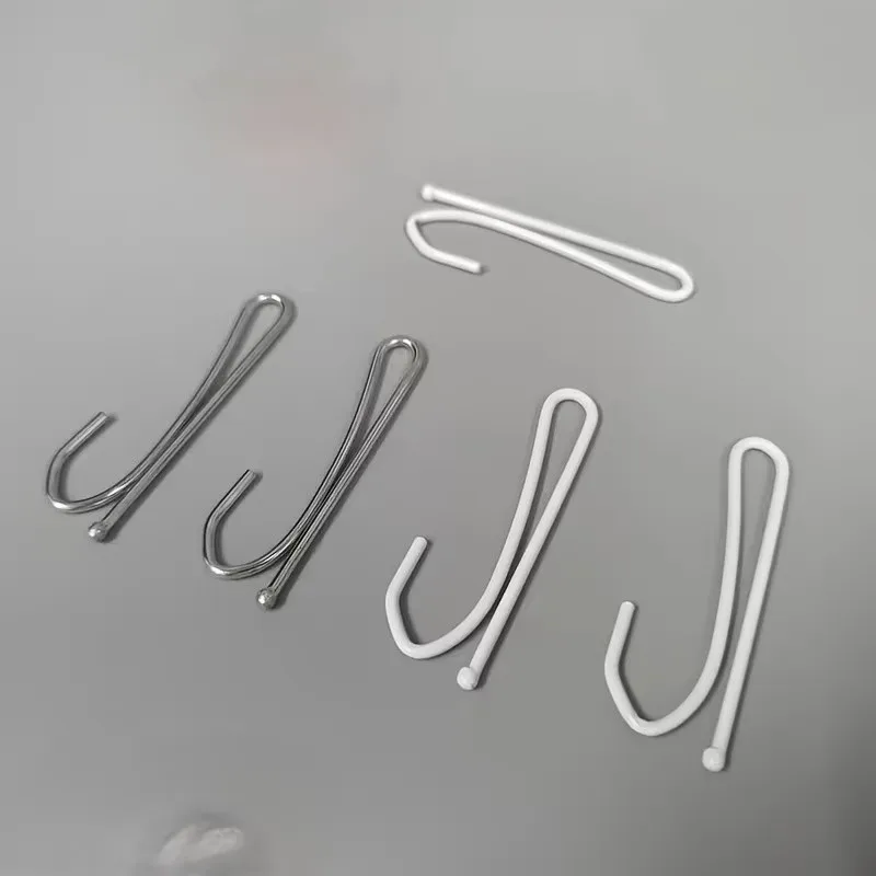 19 pcs Easy Simple Operation Single Prong Curtain Clips, great for Bathroom Fabric Hanging, Smooth Sliding Hook