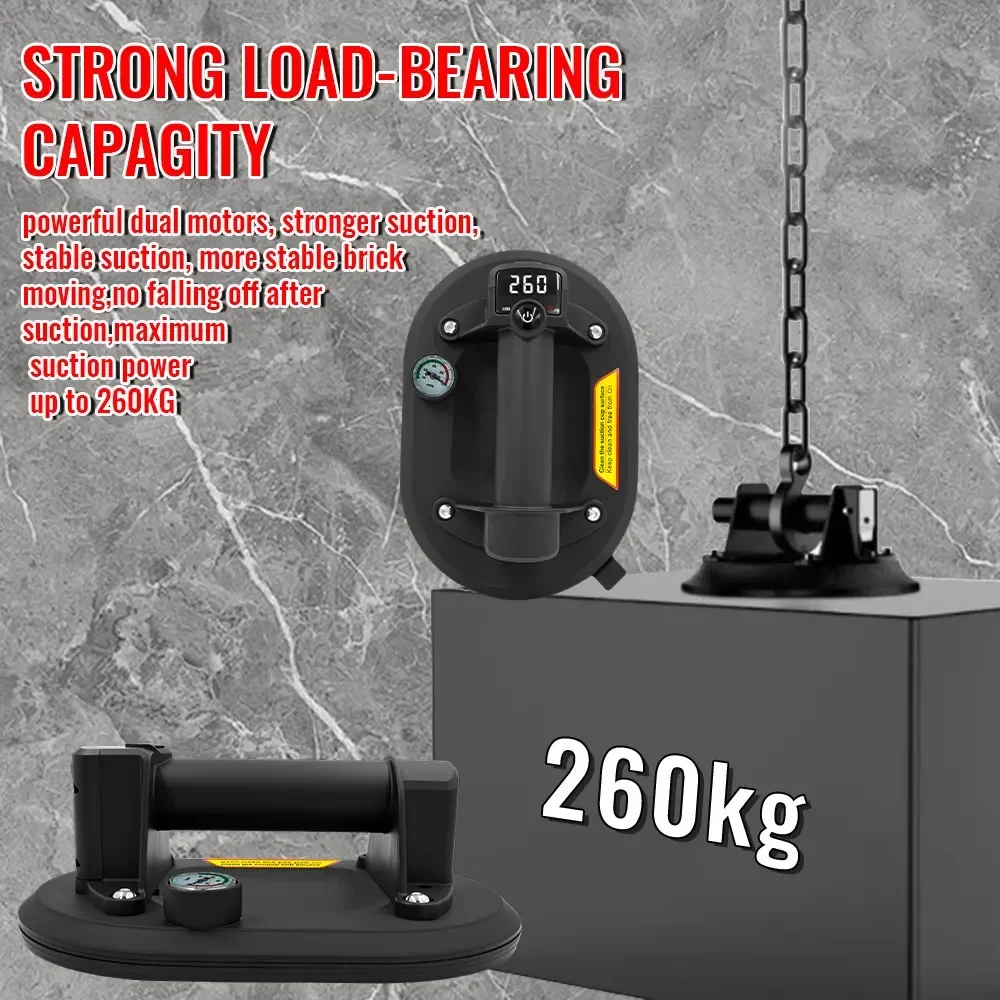 1800 Mah Electric Vacuum Suction Cup 260KG Multi Function Dual Motor One - Key Air Replenish Type - C Multi Surface Versatile