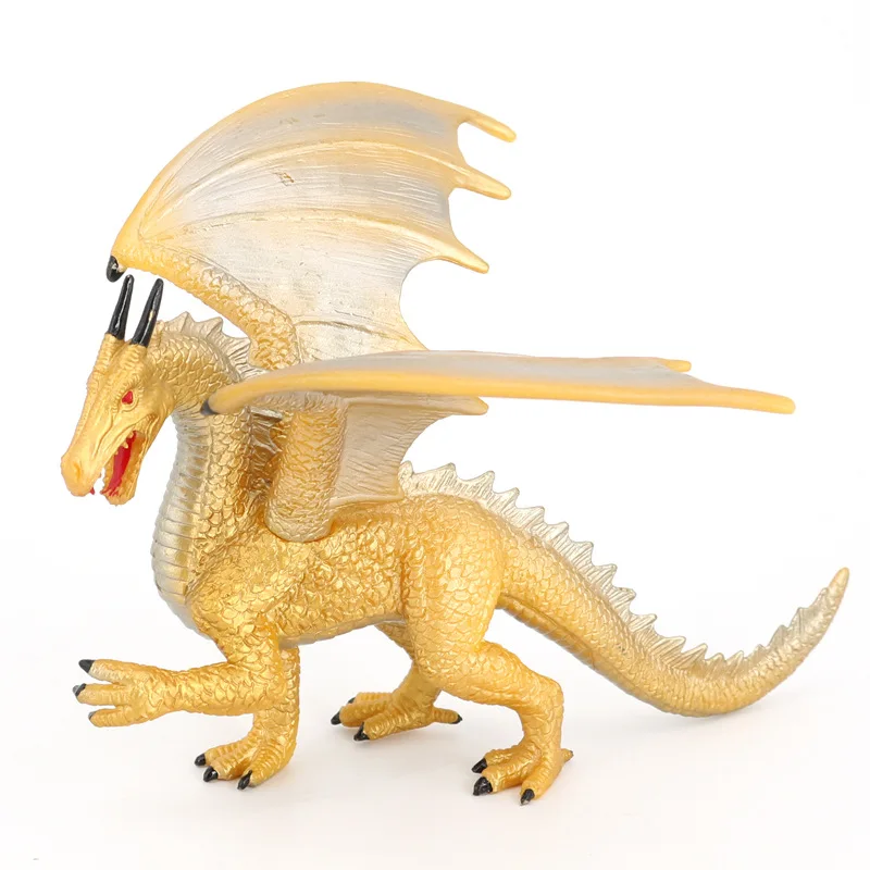 Simulation animal model children's toy gifts Western monsters, monsters, golden dragons, dinosaur models, exquisite gift ornamen