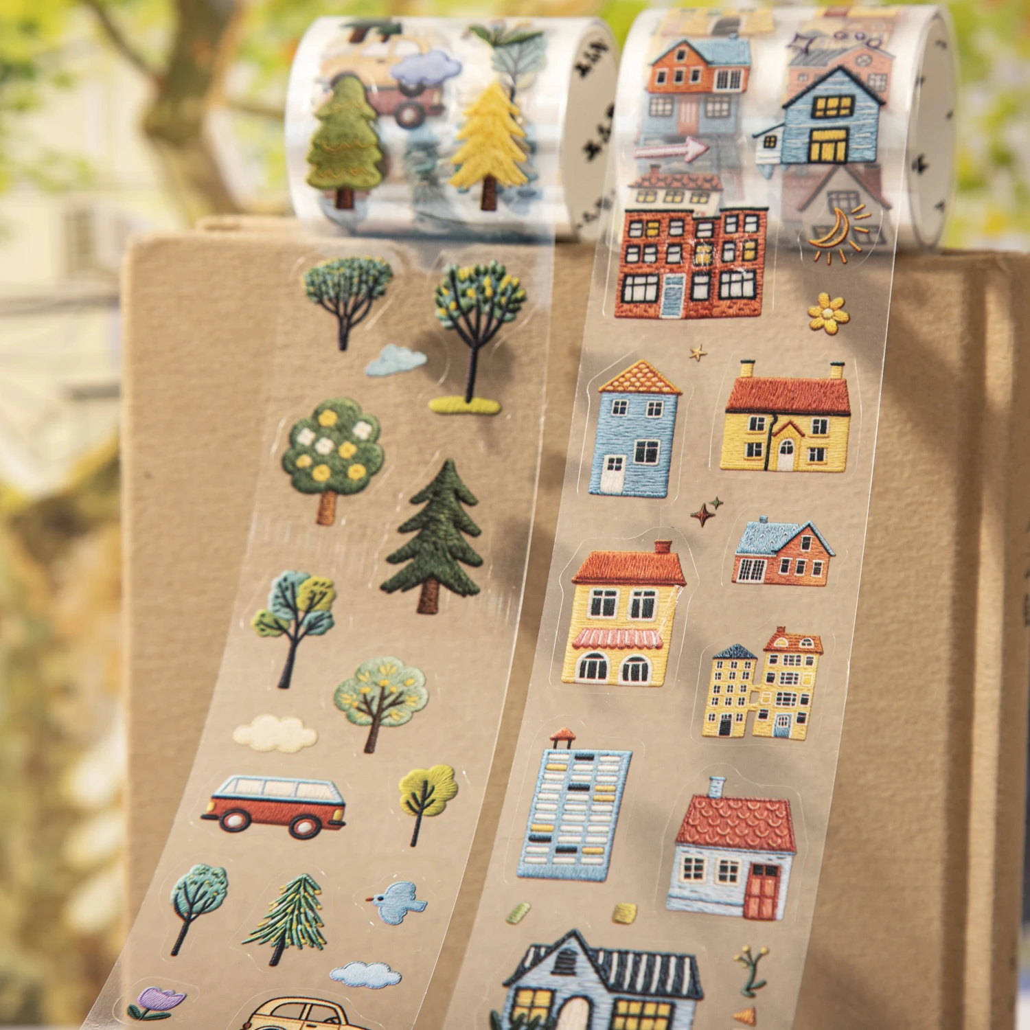 Wandering of The Wind Series Vintage Tree Cloud Flower Landscape PET Tape Creative DIY Journal Material Collage Stationery