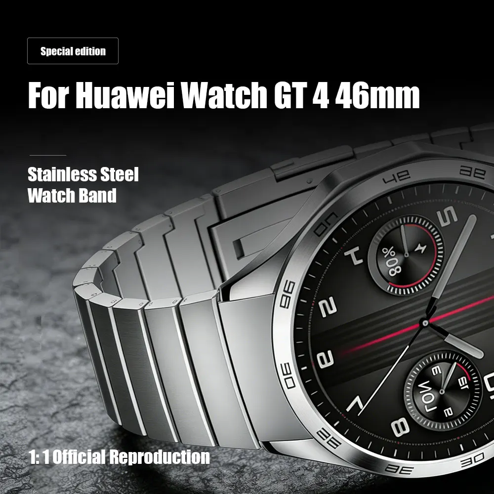 

Браслет без зазоров, металлический ремешок для часов, аксессуары для HUAWEI WATCH GT 4, 46 мм, сменные ремешки для часов в официальном стиле