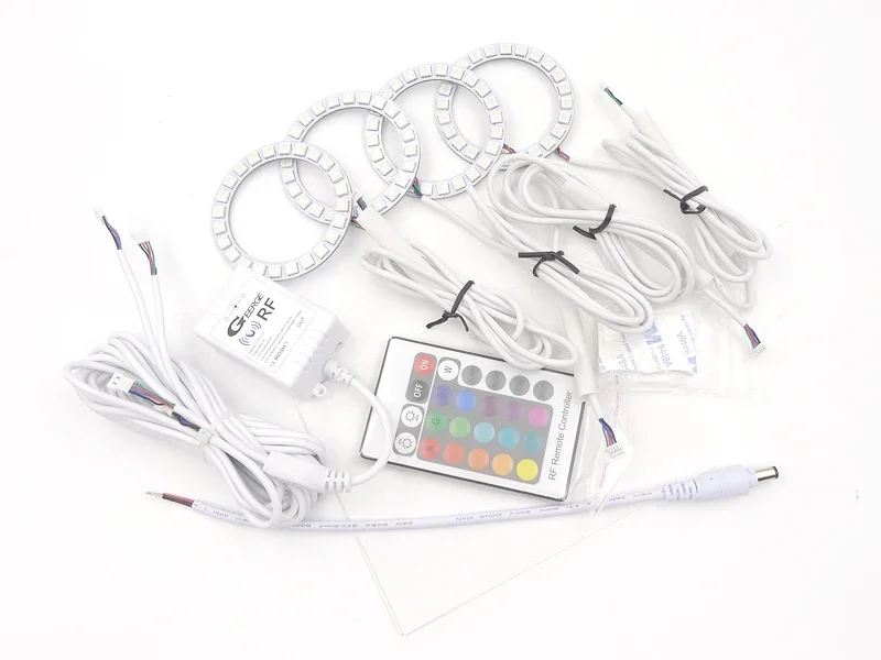 현대 투싼 TL TLE 2015 2016 2017 2018 블루투스 호환 앱, 멀티 컬러 울트라 브라이트 RGB LED 엔젤 아이즈 헤일로 링