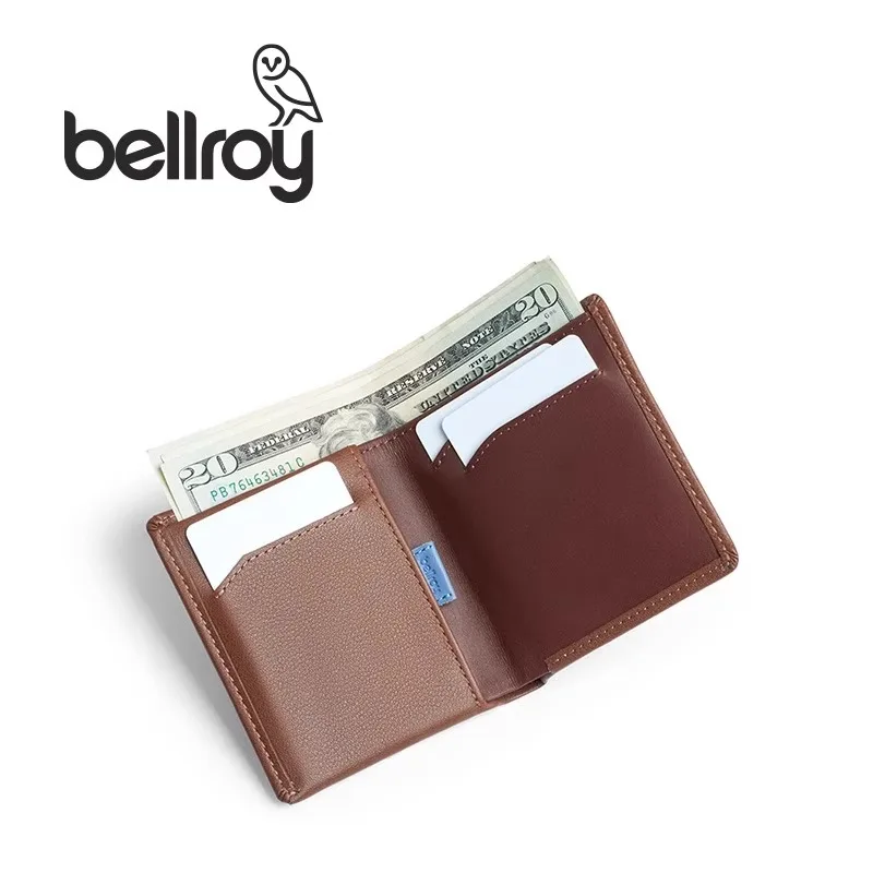 Bellroy Australia Note Sleeve minimalist genuine leather short clip men's wallet cow leather wallet gift ultra-thin