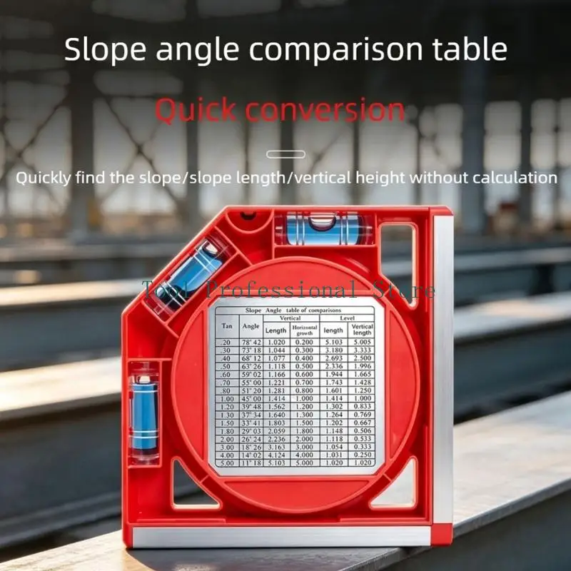 57QF Pipe Installation Reference Tool with Magnetic Degree Reading for Tile Setting, Stair Layout and Level Review Work