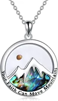 Stainless Steel Faith Mustard Seed Necklace Move Mountains Necklace Faith Jewelry for Women Men Couple Friend