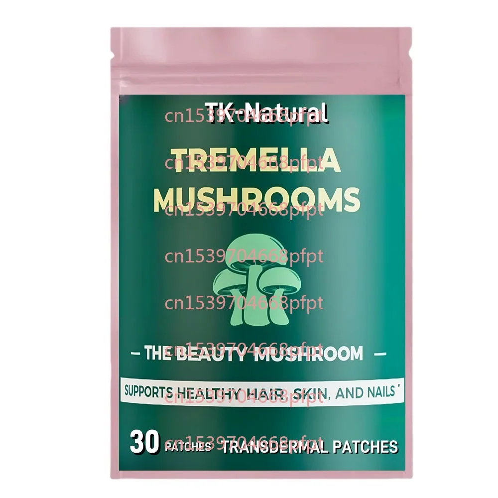 

30 пластырей Tremella Mushroom Transdermal Patches для кожи, волос, ногтей, здоровых суставов, здоровья мозга, иммунитета