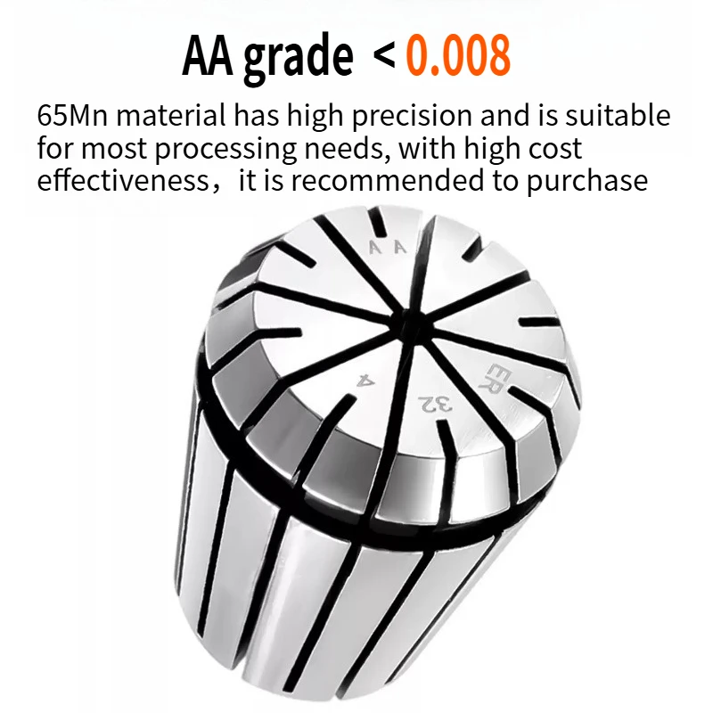 KT أداة ER11 ER16 ER20 ER25 ER32 ER40 مجموعة ER أسطوانة معدنية دعوى تشاك 0.015 0.008 مللي متر A AA ل CNC طحن أداة حامل النقش