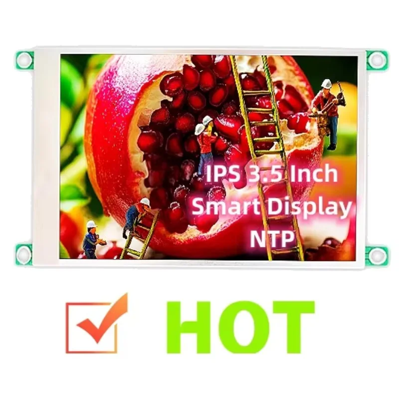 Drive free Integrated serial port screen 3.5 inch IPS full view Built-in program code PCB module only UART 1.25mm 4Pin connect