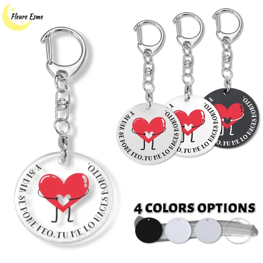 

Fashion Keychains Gifts Clear Acrylic Accessories Cute Transparent Key Chains for Women Men Keychains Accessories