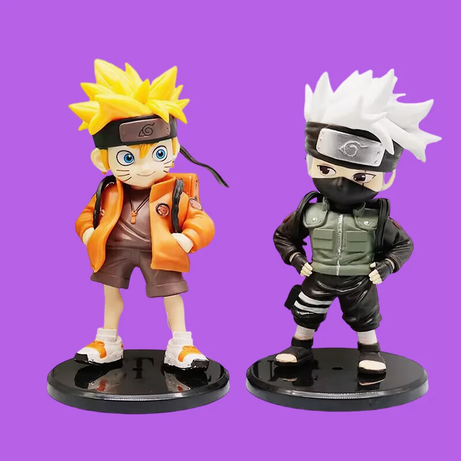 Figura de Anime Naruto de 10cm, Uzumaki Naruto Kakashi Uchiha Sasuke Itachi, lindos juguetes Q figuras, modelo de PVC, regalo de Navidad para niños