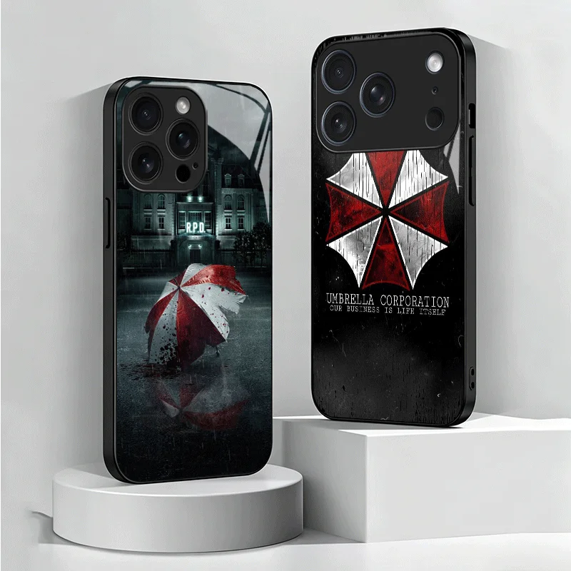 R-Resident-Evil Game Tempered Glass Phone Case for Samsung Galaxy A17 A16 A15 A14 A13 A57 A56 A55 A54 A53 A37 A36 A35 A34 A33 A2