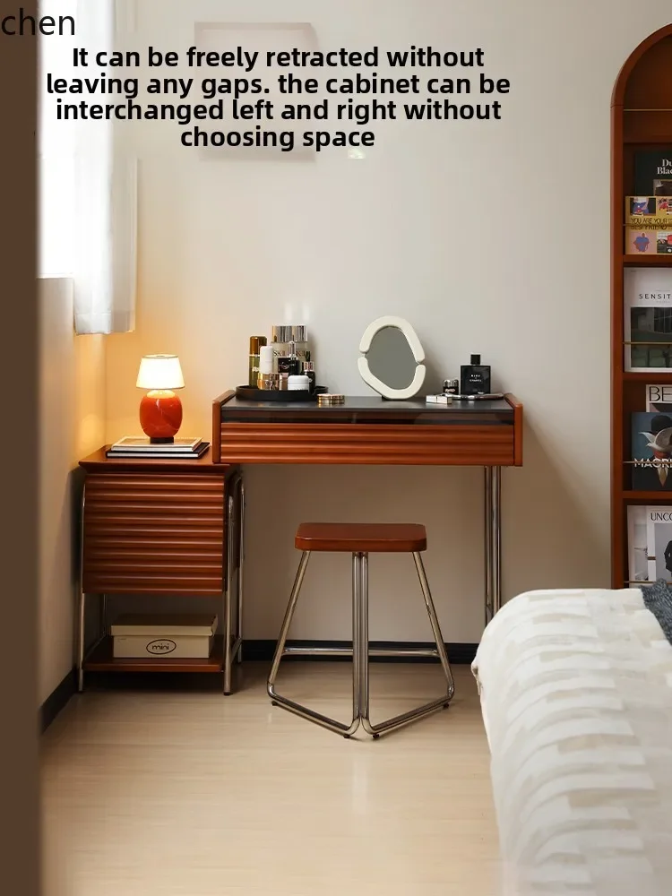 H5.22 solid wood storage integrated cosmetic table bedroom storage small apartment desk dresser chest