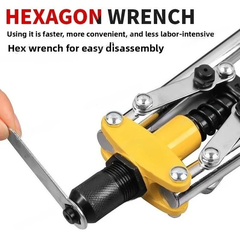 1pcs Double Core Pulling Hand Riveter Gun Manual Pull Rivet Tool with Pull Cap for Willow Rivet Hand Tools