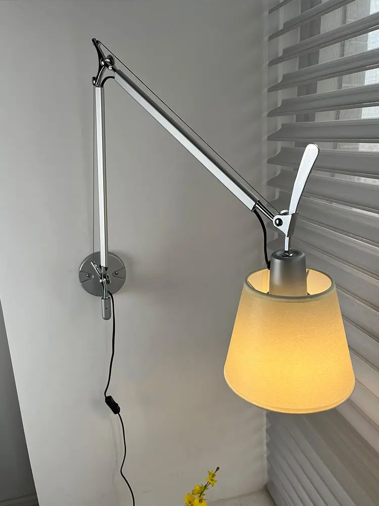 Adjustable Wall Lamp Aluminum Modern Foldable Long Swing Arm sconces lamps Telescopic wall lights Bedside Study Reading lights
