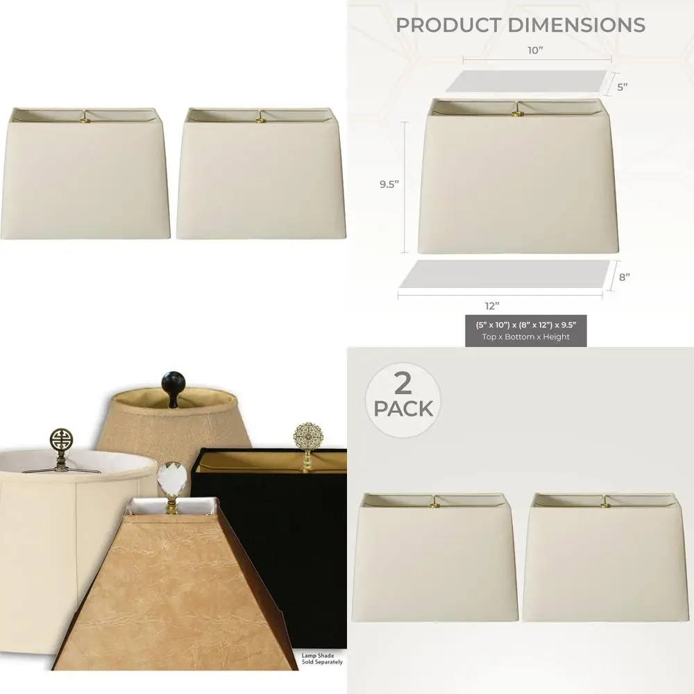 

Прямоугольные абажуры в твердом переплете, льняная яичная скорлупа, от 5x10 до 8x12, высота 9,5, 2 шт., большой прямоугольный дизайн для домашнего освещения