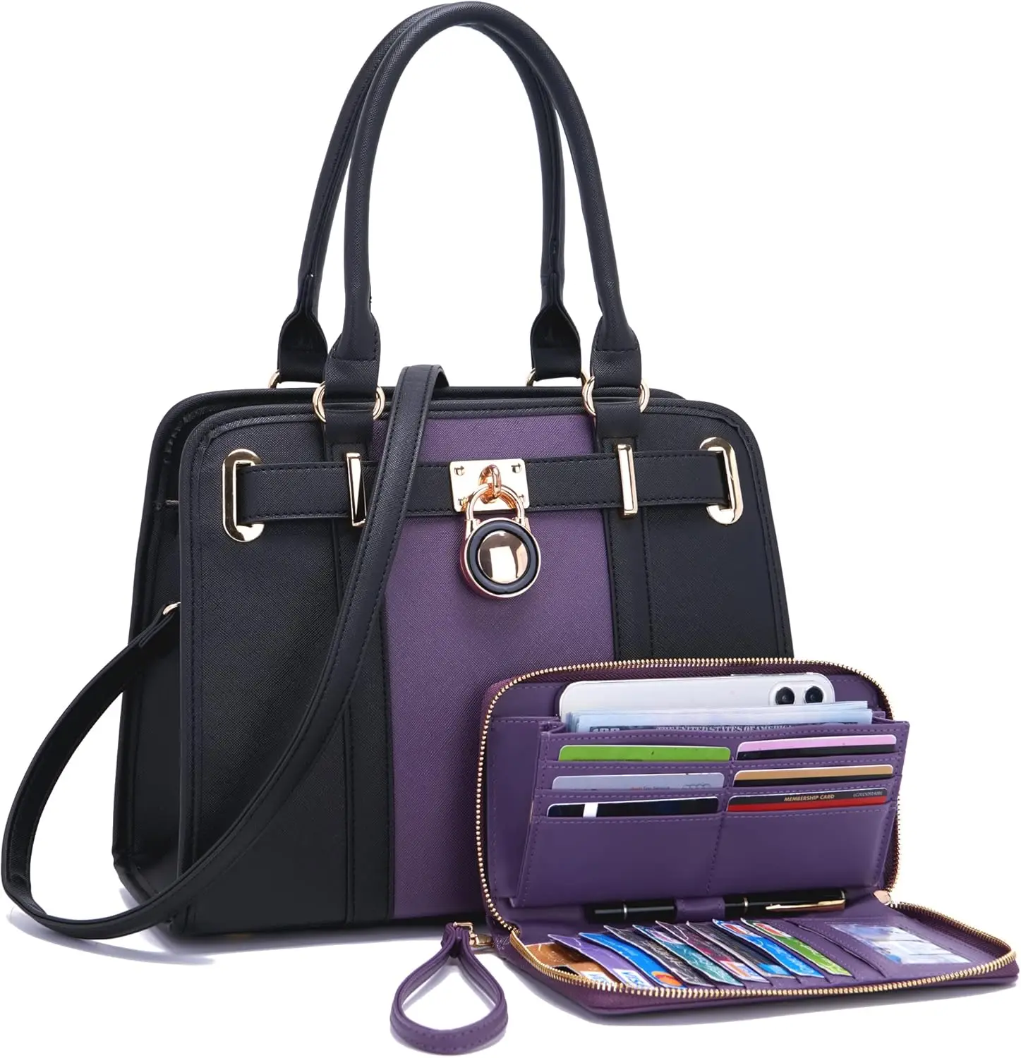 

Handbags Sets For Women Shoulder Bags Top Handle Work Satchel Tote Purses Set With Matching Wallet 2pcs