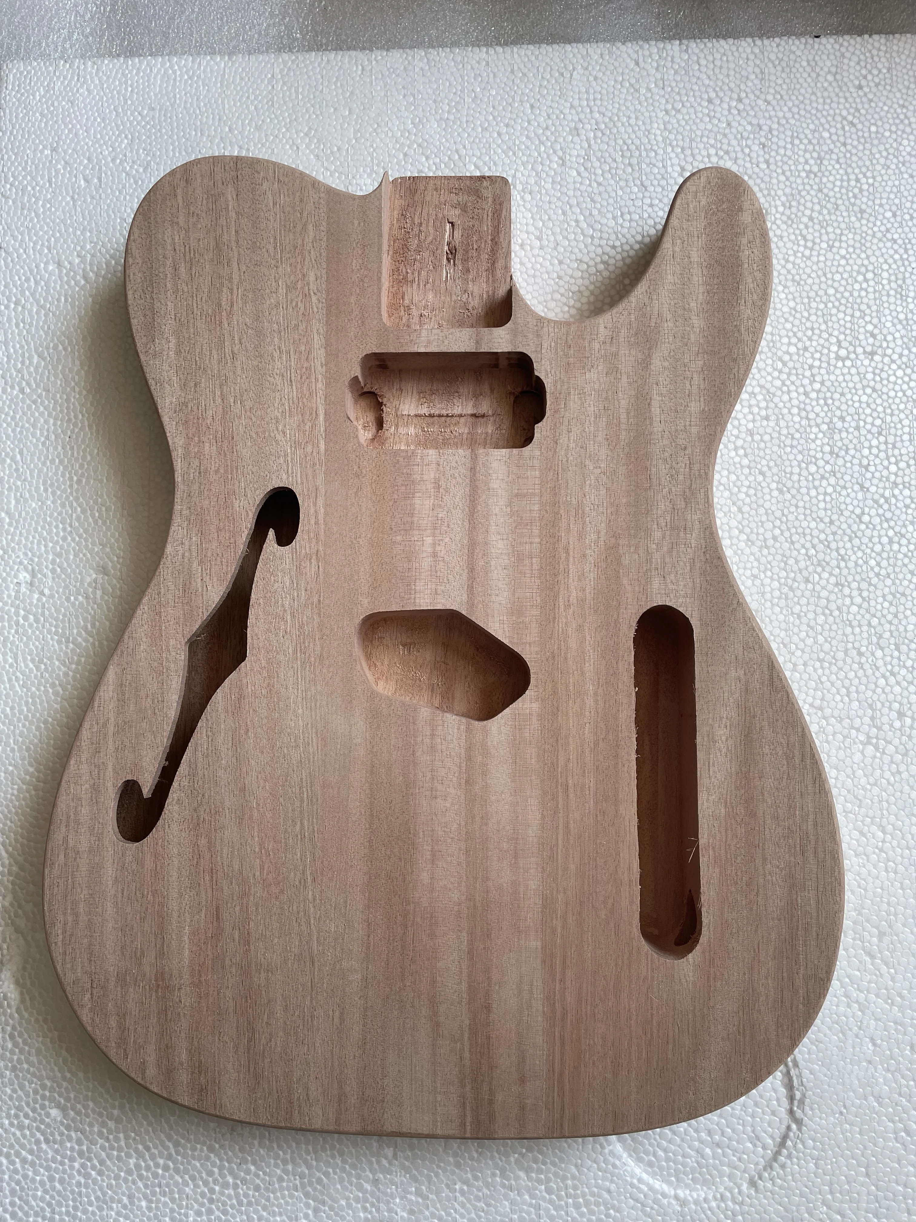 Newstyle F Hole HS Mahogany Wood Electric Guitar Barrel Body Unfinished Semi Hollow Guitar Barrel Luthier Diy Kit Part