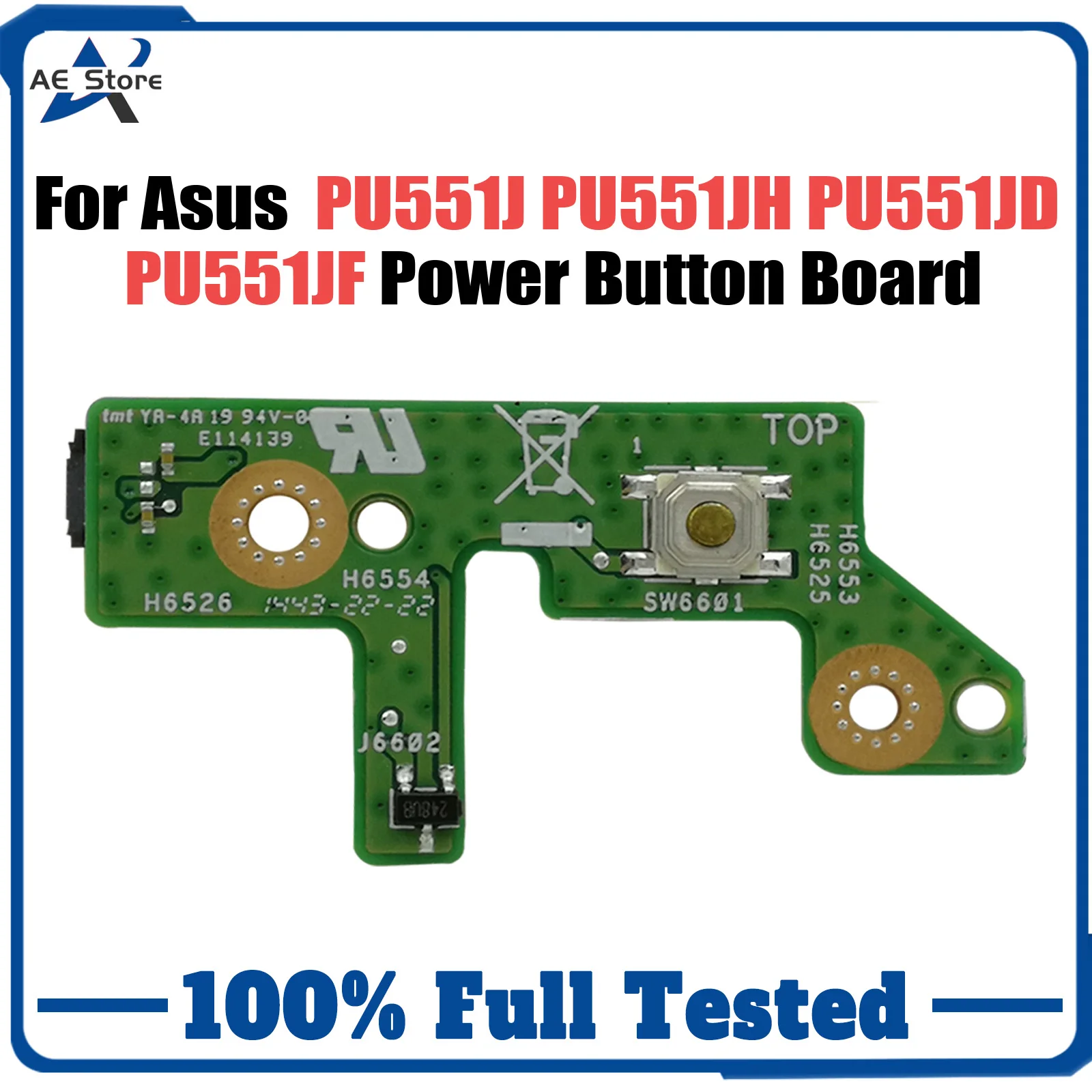 

For Asus PU551J PU551JH PU551JD PU551JF Pro551JA Laptop Power Switch Button Board 100% Tested Fast Ship