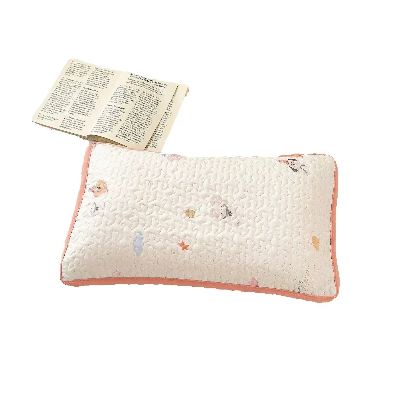 Funda de almohada 100% algodón Clase A con entretela de hilo de doble capa, funda de almohada de algodón puro a prueba de ácaros para niños y bebés, funda de almohada de látex, un par