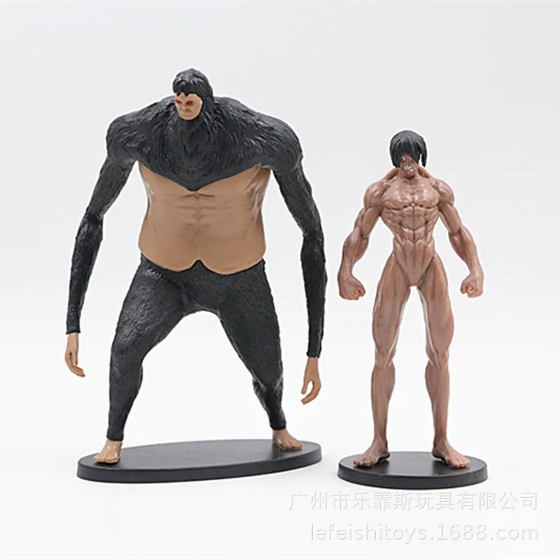10/6Pcs Anime Attack on Titan Figure Levi Mikasa Rival Ackerman Eren Yeager Armored War Hammer Titan Model PVC Action Figure Toy