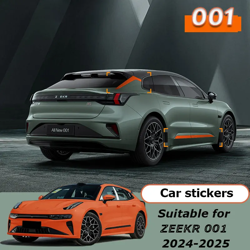 

Для ZEEKR 001 2024 2025 автомобильное заднее треугольное окно, декоративная крышка, накладка из углеродного волокна, наклейки на дверь, аксессуары для кузова автомобиля