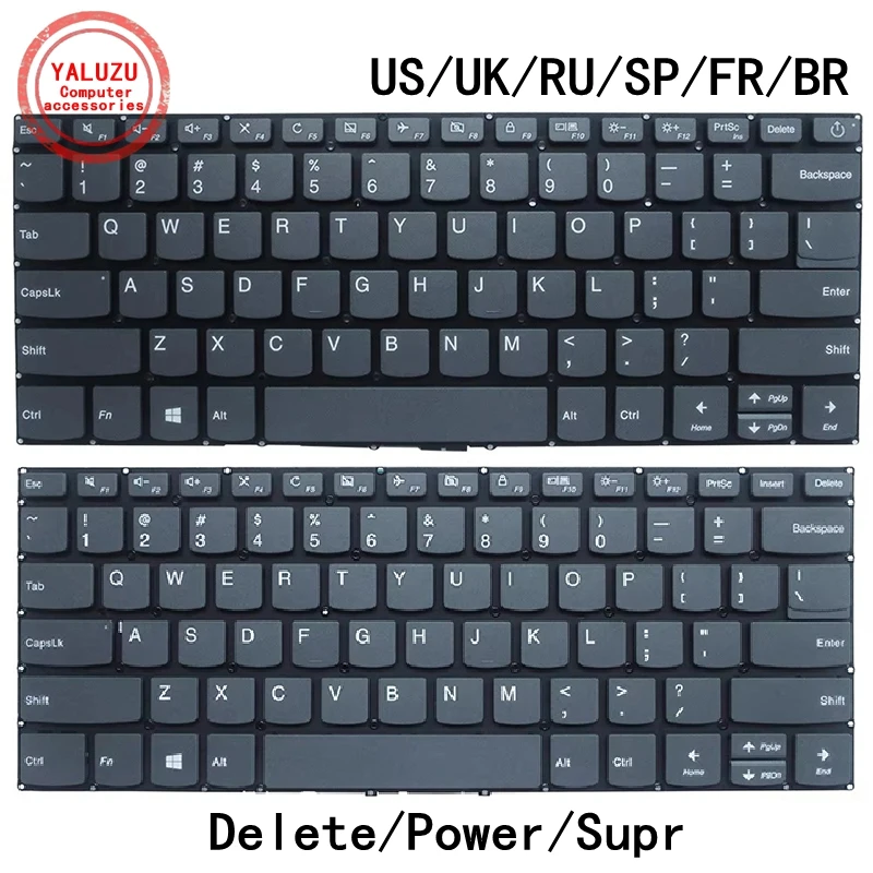US/UK/RU/SP/FR/BR NEW Laptop Keyboard For Lenovo XiaoXin 14 2019 14AST 14API 14IIL 14IWL 14IGM V14-IWL V14-IIL V14-IKB V14-ADA