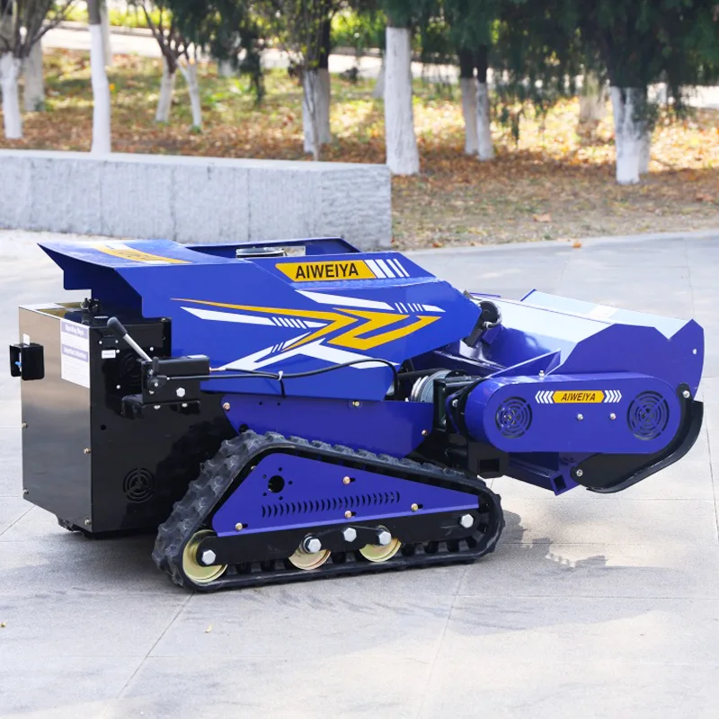 Customized Intelligent Remote-Controlled Self-Propelled flailMower Crawler-Type Farm All-terrain Grass Cutting Machine Industria