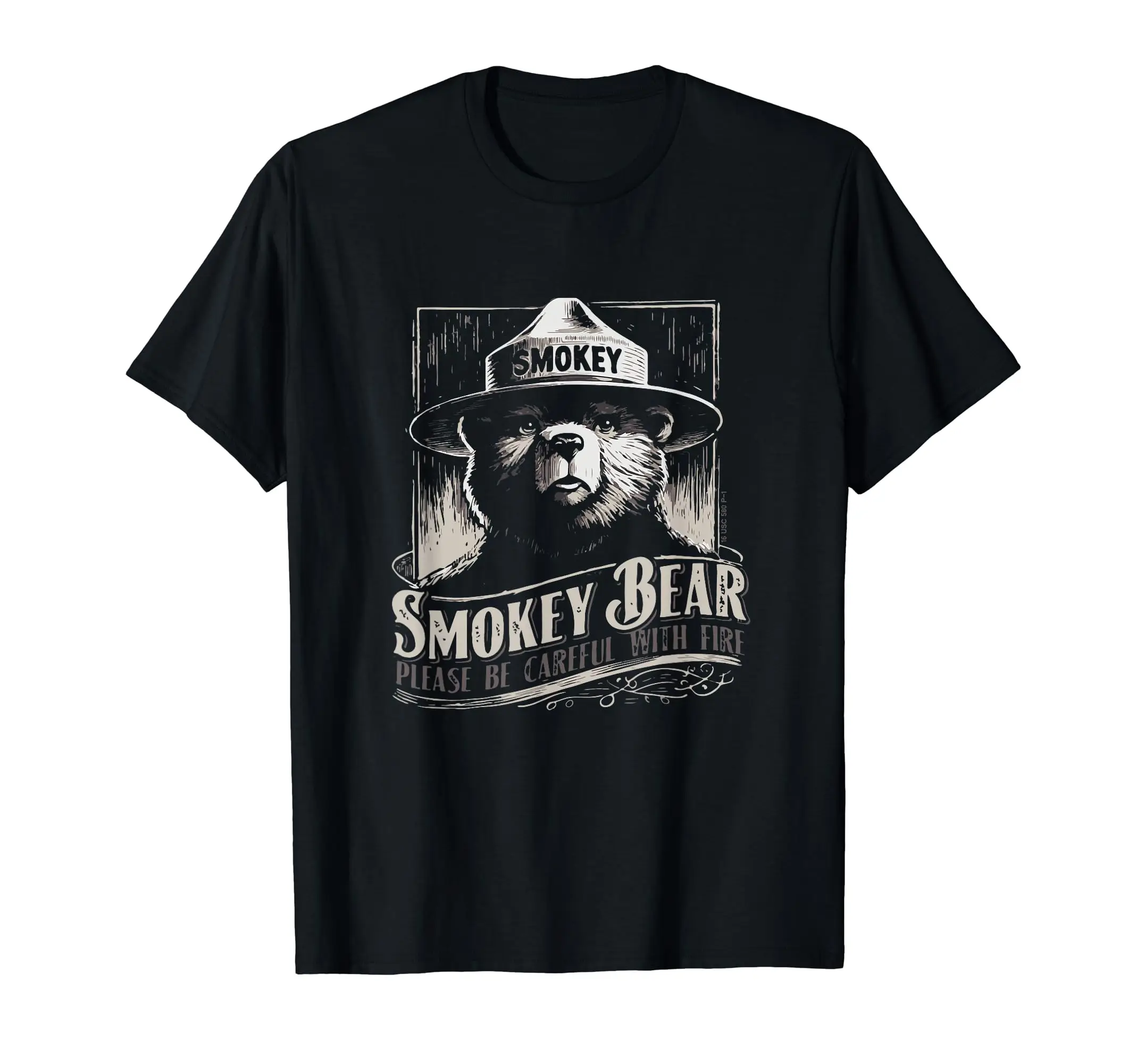 Vintage Smokey Bear WPA Poster Style Prevent Wildfires T-Shirt