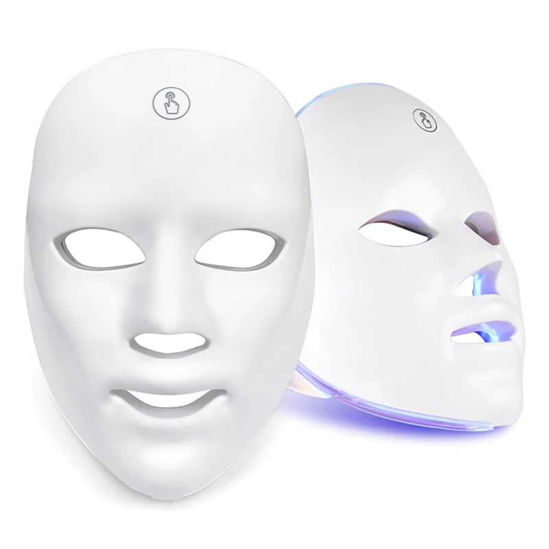 LED mask skin beauty device with 7-color LED light source for  care skin manager USB rechargeable skin manager facial massager