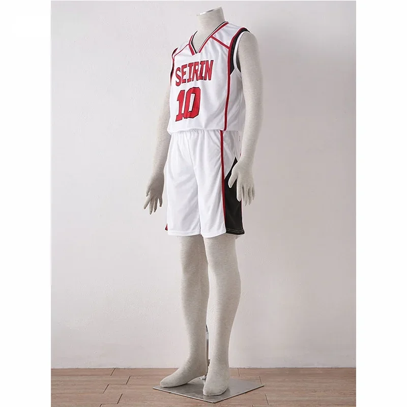 Free Shipping Adult Costume White Kuroko no basket Kuroko Tetsuya Seirin Basketball Jersey No. 10 Cosplay Costume