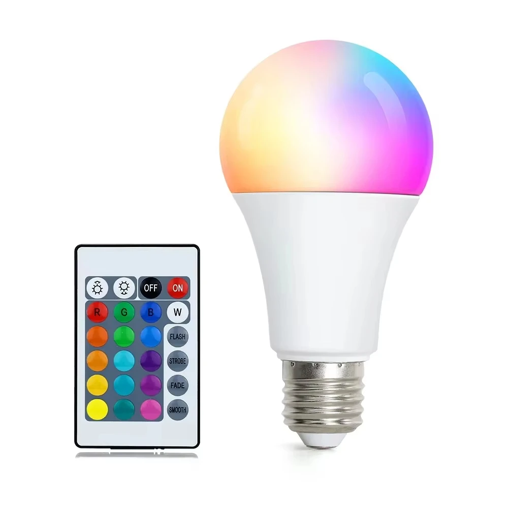 

E27 Светодиодная RGB-лампа Прожектор Лампа ИК-пульт дистанционного управления Светодиодная лампа Smart Led RGBW Многоцветная лампа Домашний декор Bombillas LED