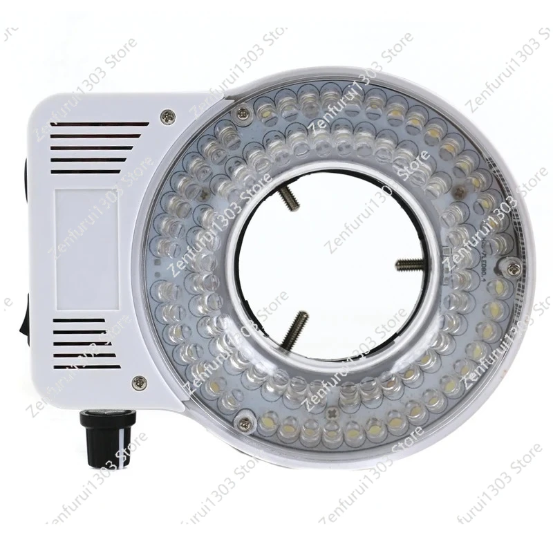 80pcs LED Ring Lamp 4 Driver Adjustable Microscopio Illuminator LAB/Industrial Inspection Visual Light Source+48mm Mounting ring