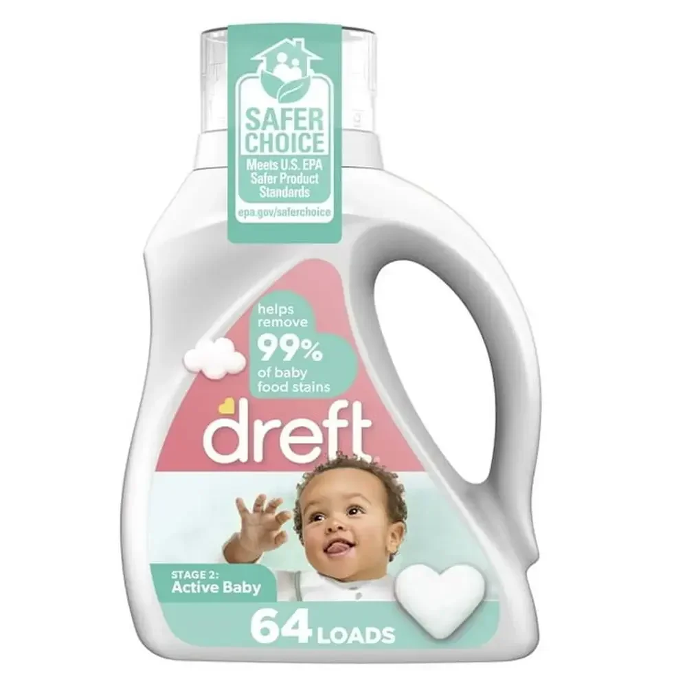 

Dreft Stage 2: Active Baby Liquid Laundry Detergent, 64 Loads, 92 fl oz