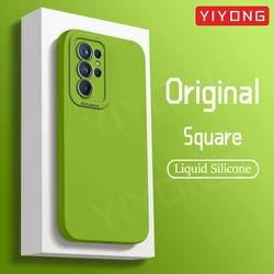 S25 Ultra Case YIYONG Silky Liquid Silicone Soft Cover For Samsung Galaxy S25 S24 S23 S22 Plus S22+ S23+ S24+ S25+ Phone Cases