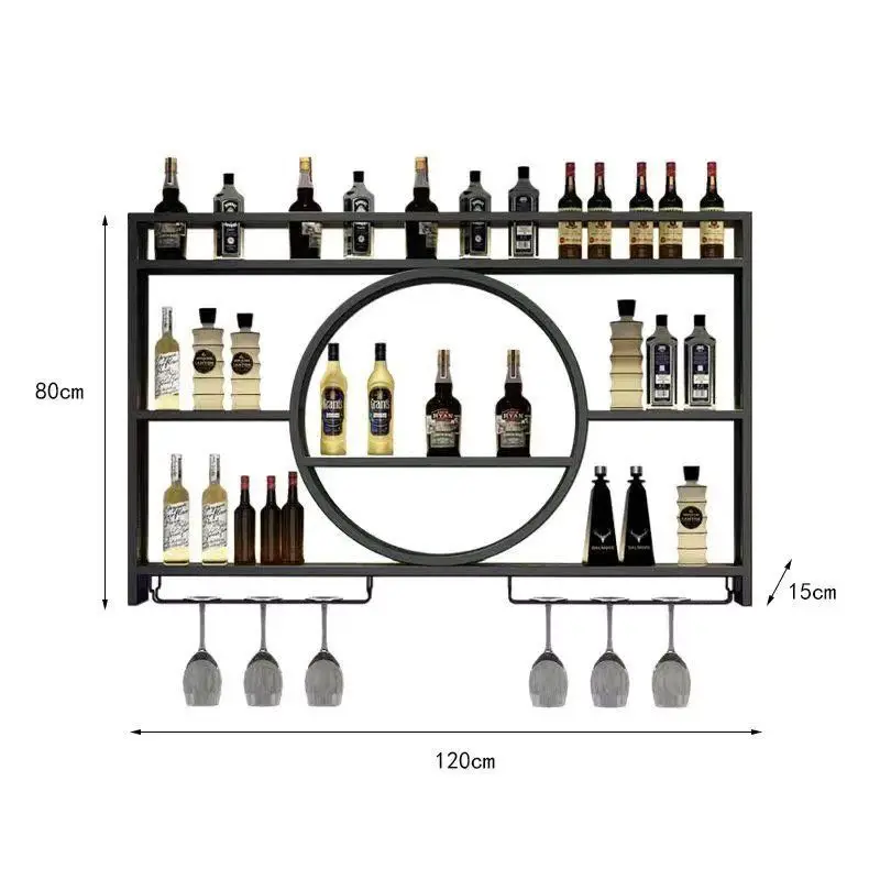 YJQ bar simple modern wall-mounted disassembly and assembly hanging wine cabinet wrought iron