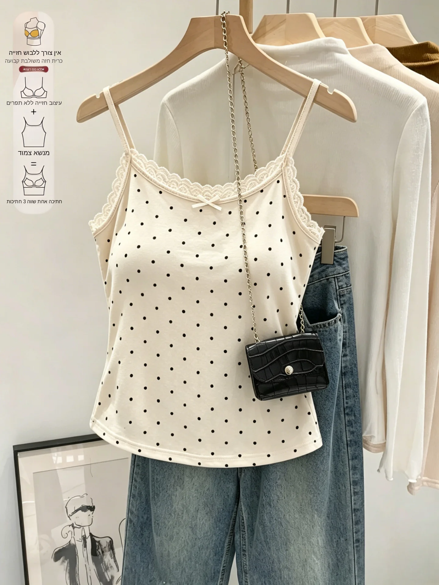 95 Cotton Lace Women's Tank Top Bralette Vest Summer New Style plus Size Slim Fit Inner Wear Outer Wear Pure Desire Base Shirt