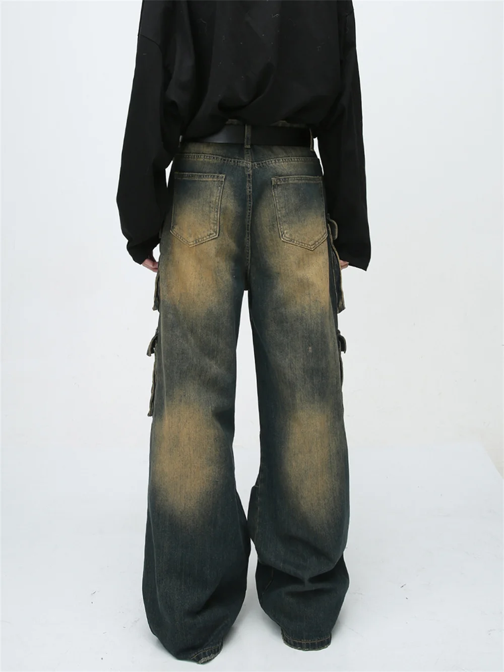 

2023 Four Seasons New Product Retro American Old Design Feeling Workwear Jeans Men's Fashion Pants