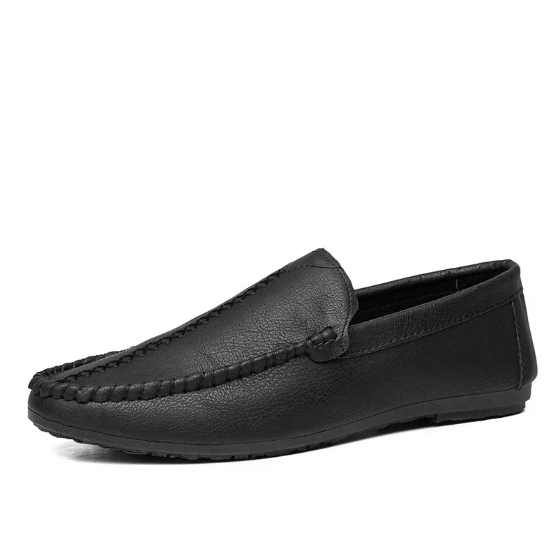 Men High Quality Leather Loafers Men Casual Outdoor Shoes Moccasins Slip on Men Business Shoes Male Driving Shoes Bean Shoes