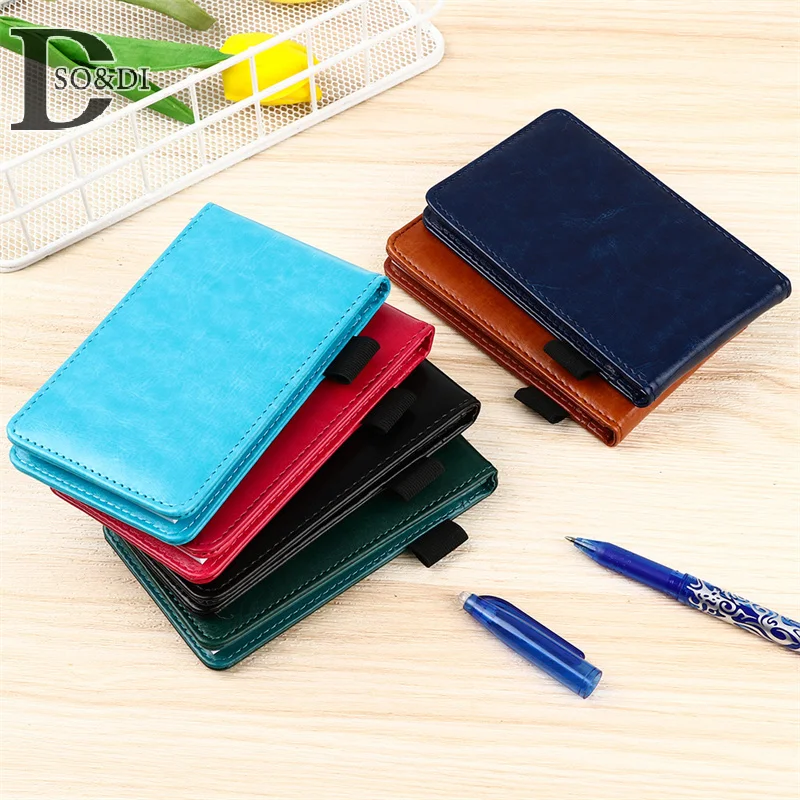 

Leather Mini Pocket Notebook Multifunction A7 Planner Daily Memos Note Book Refills Work Notepad Business Office Supplies