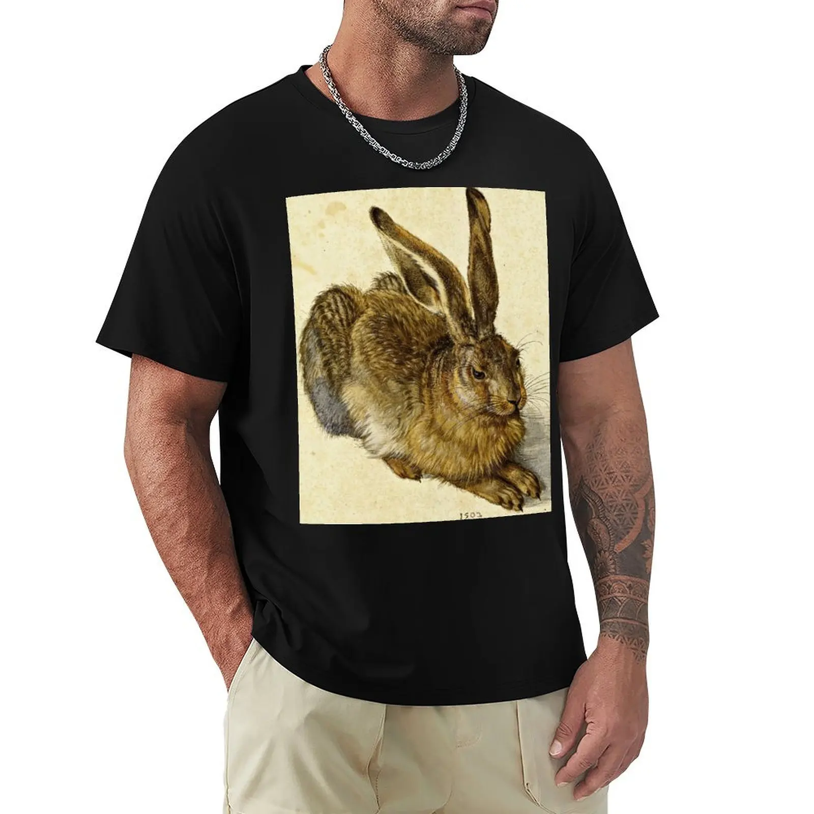 Albrecht Durer - Hare T-Shirt Basic Regular Fit Casual T-Shirt