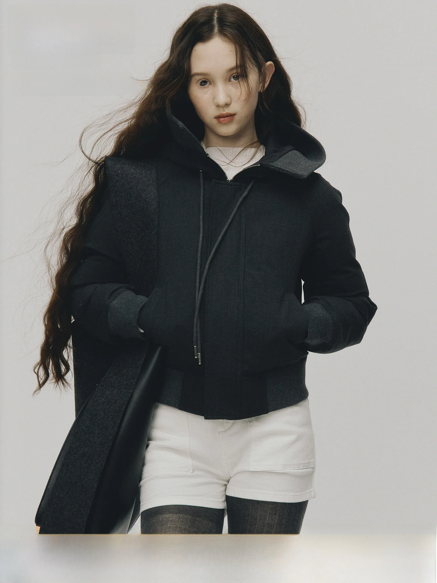 

Модная куртка-трансформер с капюшоном и звездным принтом для молодых девушек, теплая, утолщенная, с длинными рукавами, на молнии