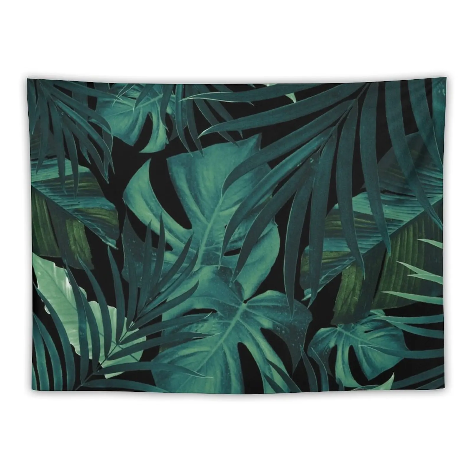 

Tropical Jungle Night Leaves Pattern #1 #tropical #decor #art Tapestry Room Decoration Aesthetic House Decor Tapestry