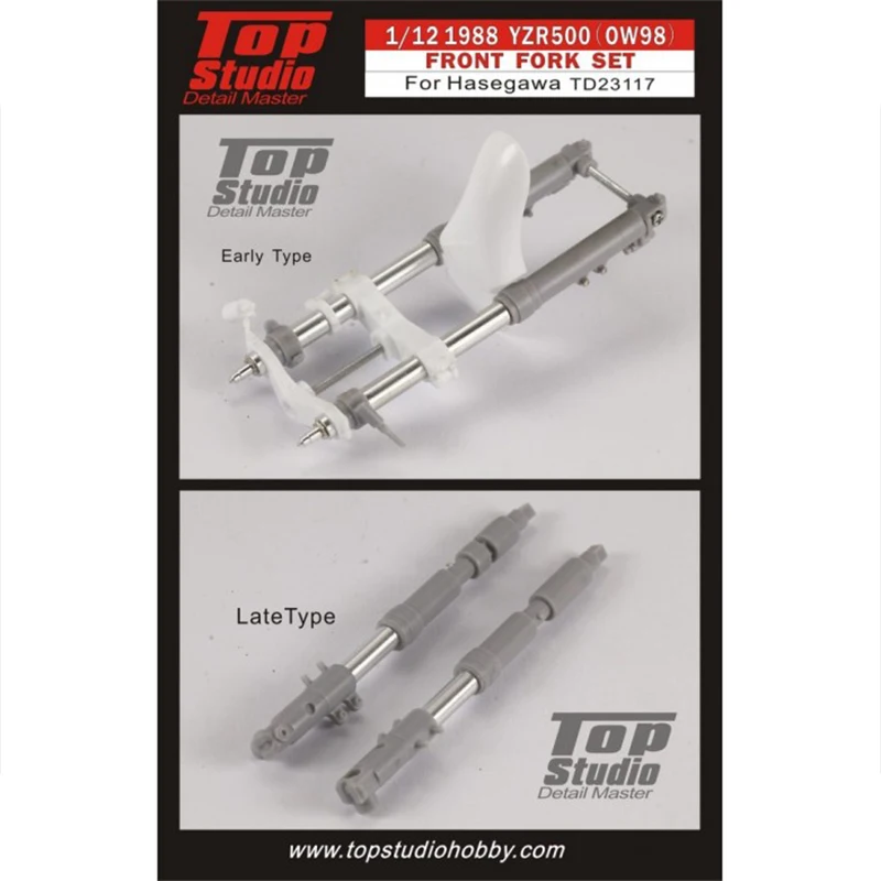 Top Studio TD23117 1/12 1988 YZR500(OW98) Front Fork Set Detail-up Set Hand Made Model Set  Arts for Professional Adults