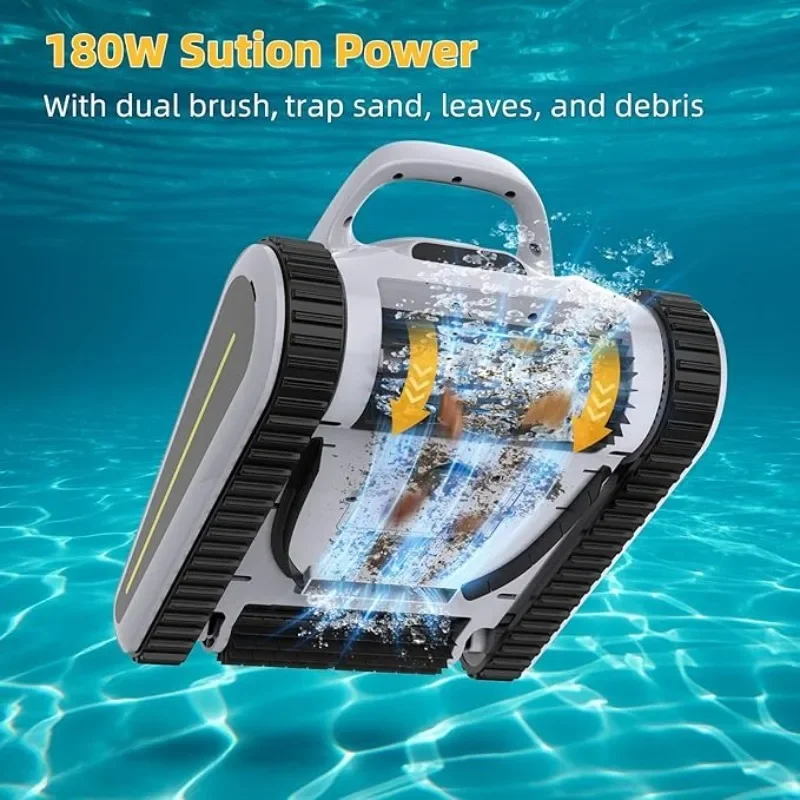 Cordless Robotic Pool Cleaner, Wall Climbing, Automatic Pool Vacuum Robot,Pool Vacuum for Inground Pools