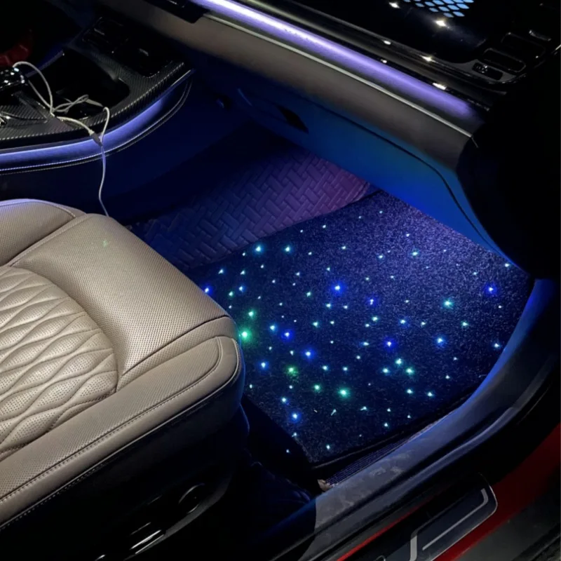 

Kingshowstar WaterProof Fiber Optic Star Light Car LED Rugs Twinkle Starlight Led Car Mat With APP Remote Control Light Effect